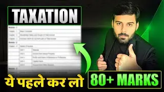Most Important Topics with Questions Tax | CA Inter Jan 26 | ABC Analysis | 1.5 Days Revision Plan