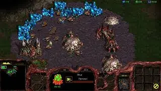 Starcraft Brood War: Zerg vs 7 randoms computers map Huntrers
