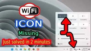 Исправление проблемы отсутствия значка Wi-Fi в Windows 11 | Исправление отсутствующего Wi-Fi.