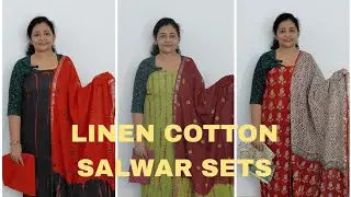LINEN COTTON SALWAR SETS || FREE SHIPPING:+91 9061630106