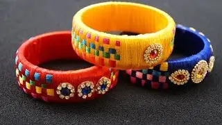 Making silk thread checker model bangles in Time lapse