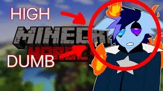 MINECRAFT HARDCORE but im high and die immediately