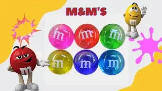 Giant M&Ms Candy Clay Slime Surprise Masha and the Bear Tiger and other animals