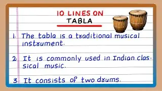 Few Lines on Tabla | 10 Lines on Tabla | Essay on Tabla