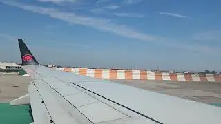 Aircanada, Taxing and takeoff from LAX to Toronto. B373 Max 8