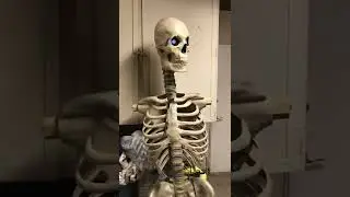 12 ft skeleton home depot head turning moving