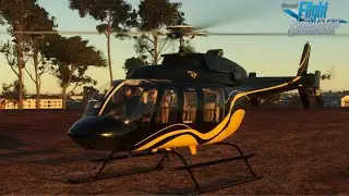 Microsoft Flight Simulator 2020 / Helic&oacute;ptero Bell 407 / Aproxima&ccedil;&atilde;o e Pouso Na Amazonia