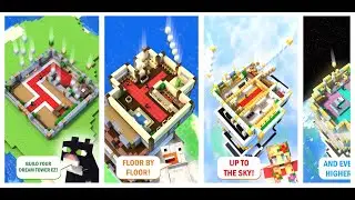 Tower Craft 3D - Building from empty blocks - Part 7 of the gameplay (Android, iOS). My game.