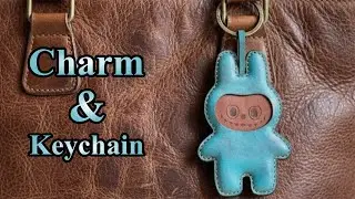 Making a Handmade Leather Labubu | Bag charm & Keychain | free pattern