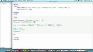 PHP Lesson 1: How to get data from MySQL Database