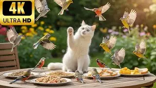 Cat TV 🐦 Gentle Bird Songs & Curious Squirrels | Relaxing Cat Entertainment