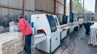 Wood Pallet Block Cutting Saw Machine in Mexico Case | Electronic Saw Machine Woodworking Machinery