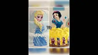 Disney Princess Elsa Vs Disney Princess Cake 😍😎💜💙 #shorts  #disney