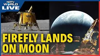 Firefly Blue Ghost Mission Live |  Firefly's Blue Ghost Moon Lander Successfully Lands on the Moon