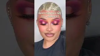 SUNSET HALO EYESHADOW! PINK + ORANGE! #pinkeyeshadow #orangeeyeshadow #pinkmakeup #orangemakeup