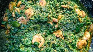 চিংড়ি মাছ দিয়ে পালং শাকের রেসিপি || Chingri With Palong Shak Recipe || Cooking By Asma