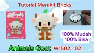Mini Bricks Animals Goat W1502-02 &bull; Tutorial &bull; Lego Kambing