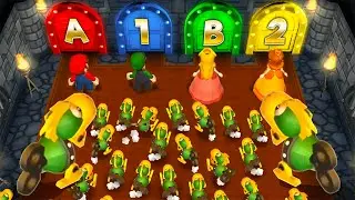 Mario Party 9 Minigames - Mario Vs Luigi Vs Peach Vs Daisy (Master Difficulty)