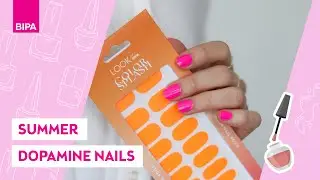Summer Dopamine Nails 🩷🧡 Tutorial mit den LOOK BY BIPA Color Splash Nagelfolien