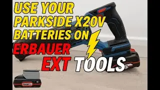 Use your Lidl Parkside X20V Batteries on all Erbauer EXT tools!