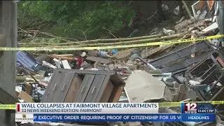 Wall collapses at Fairmont Village Apartments