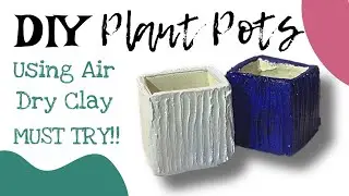 Cement Pottery Making | Pot from Air Dry Clay | Succulent Plant Pots| PART-1 | DIY