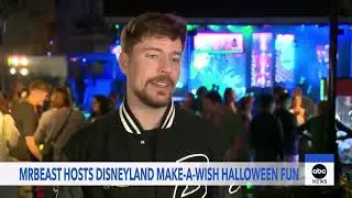 MrBeast was featured on Good Morning America for hosting a Make-A-Wish event at Disneyland 🥹❤️