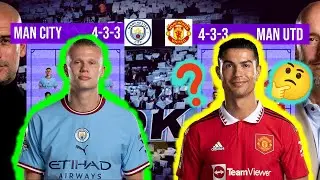 RONALDO? MAN CITY vs MAN UNITED STARTING 11 | HEAD to HEAD LINEUPS | PREMIER LEAGUE 2022