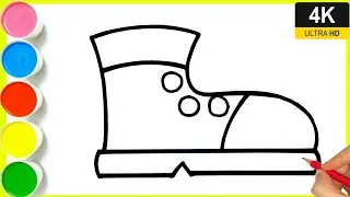 Step by step Shoes boot Drawing || boot shoes drawing special with colour || shoes drawing By Arya