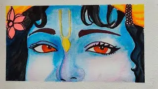 Krishna eyes painting step by step/#tutorial/#drawing/#art /@thegoodwillarts