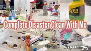 MESSY HOUSE CLEAN WITH ME | COMPLETE DISASTER | EXTREME CLEANING MOTIVATION | DEEP CLEANING