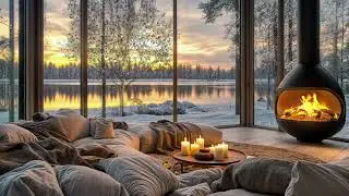 I Came to the Lake to Be Alone 🔥🌊 Fireplace Glow & Still Water