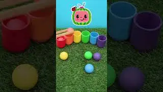 Play The Color Ball Challenge! 🌈 CoComelon Games & Learning #kids #shorts
