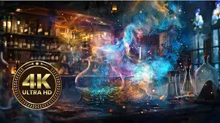 4K Abstract Magic Potion Animated Wallpaper Background 3D Wizard Alchemist Fantasy Fairy Screensaver