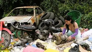 No One Believed It Could Run Again Until Genius Girl Restoring an Old Motorbike to Perfect Condition