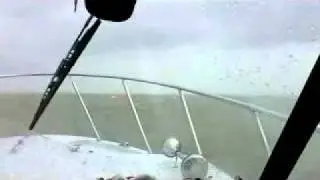 Racing the Storm Home after walleye fishing