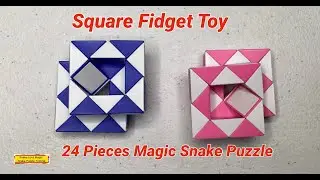 Square Fidget Toy - 24 Pieces Magic Snake Puzzle @snakelordmagicsnakepuzzletutor