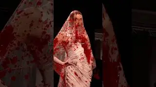 Blood 🩸 on wedding👰&zwj;♀️ dress 😮This look from Robert Wun SS Haute Couture 24, #fashion
