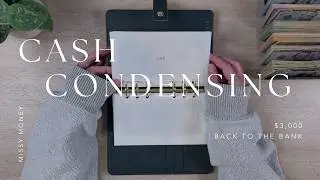 Cash Condensing | $3,000 to Savings | Savings Challenges + Sinking Funds | Cash Stuffing