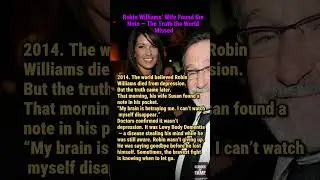 Robin Williams&rsquo; Wife Found the Note &mdash; The Truth the World Missed #hollywood