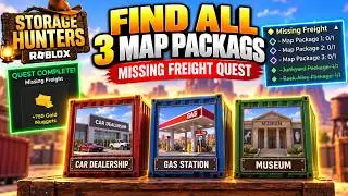 LOCATION of 3 Map Packages - Missing Freight Quest in Storage Hunters (Roblox)