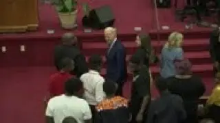 Biden campaigns at church in South Carolina