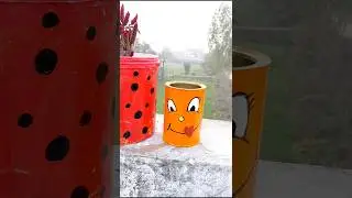 DIY plant pot painting 🌴 | old pot makeover Idea ✨️| easy home and garden decoration idea #diy |