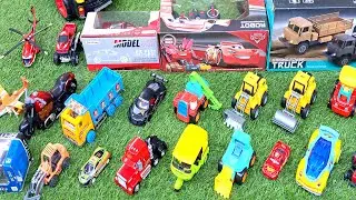 Car Toys Unboxing Sports Car Truck Construction Vehicles Excavator Dump Truck Tractor Video for Kids