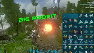Big profit raid near volcano mountain 🌋|| ark mobile pvp base raid