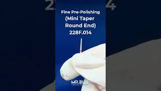 Fine Grit Pre-Polishing Taper Round End Bur | Diamond Dental Bur