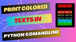 Stylish and Colored Text Printing in Python using termcolor Module|Python Tutorials | Hindi|#python
