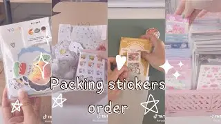 Tik tok videos✨ Packing stickers , phone case , stationary 📦 small business 🧸 ASMR 🌸