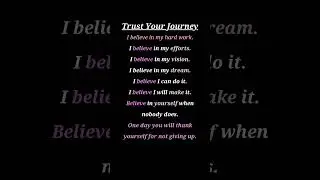 Trust Your Journey #motivationalquotes #english #quotes #successmotivation #positivityinlife