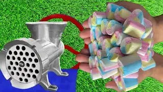 Experiment : Marshmallows vs Meat Grinder 